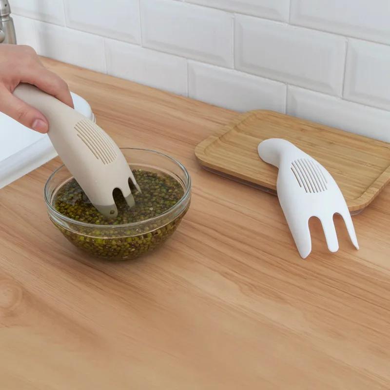 Sieving Rice Scoop Kitchen Drain Colander With Handles Rice Bowl Strainer White Rice Washing Tools Sink Drain Household Tools