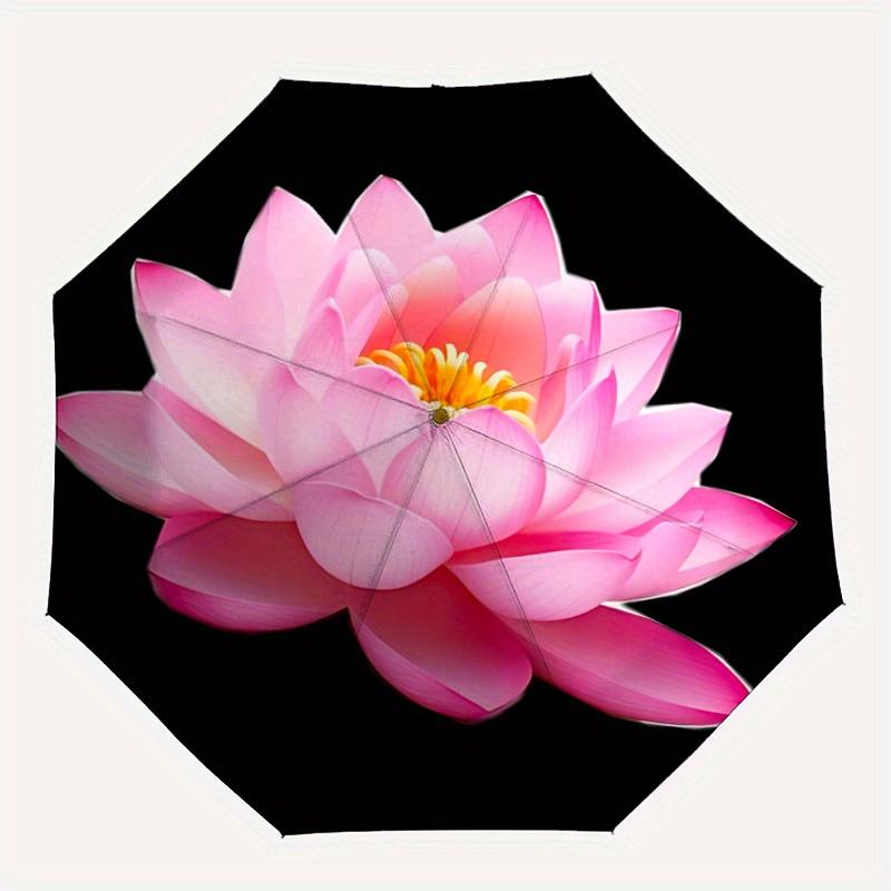 

1pc Lotus Flower Automatic Opening/closing Umbrella with Auto Open/Close, Windproof, Foldable Sunshade yy250811194