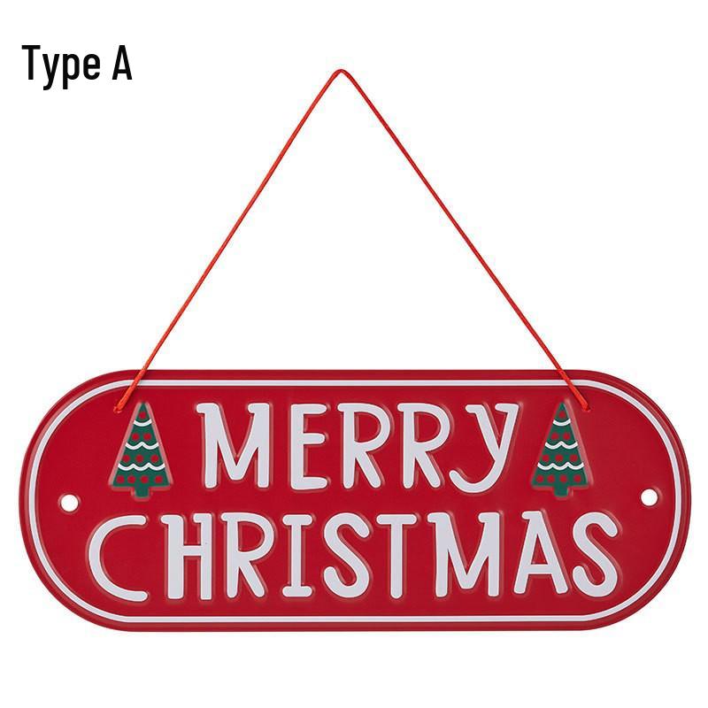 Mini Wrought Iron Merry Christmas Welcome Sign & Tree Ornaments