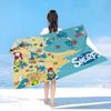 Cartoon Cute S-Smurfs Anime Beach Swimming Towel Soft Absorbent Washcloth Children's Gifts for Kids Travel Camping Gym