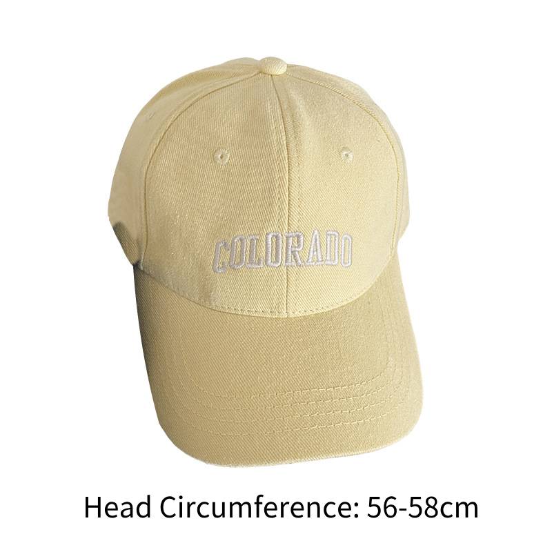 

Cap Baseball With Colorado Letter Embroidered For Adults Unisex Hat Fashion Gift жёлтый