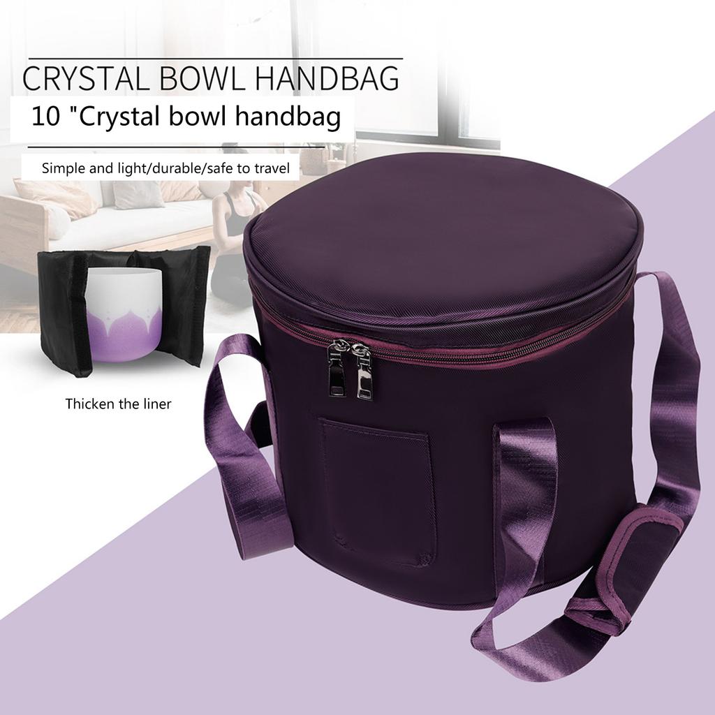Borsa Multifunzionale in Cristallo Borsa Imbottita Spessa Custodie da Trasporto Borsa per Ciotola Cantante Yoga Borsa da Viaggio con Tracolla