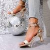 Fashion Women Sandals Summer  Elegant Heels Women Open Toe Stiletto Heeled Party Shoes Woman Sexy Ankle Strap High Heels Sandals Women