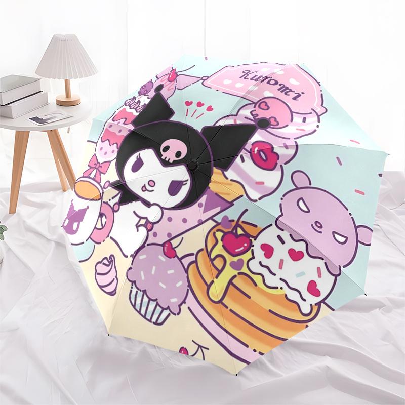 1pc Kuromi Umbrella - Automatic Opening/Closing, Portable Folding Design, 8-Bone Iron Frame, Outdoor Umbrella, Festival Gift, Suitable for Fans, Trave