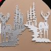 Elch auf dem Hügel, Metall- und Stahl-Stanzformen, Schablonen, Scrapbooking, Basteln, 3D-DIY, Festival-Kartenherstellung