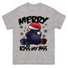Merry Kiss My A Funny Penguin Christmas T Shirt Rude Xmas Adults Tee Shirt
