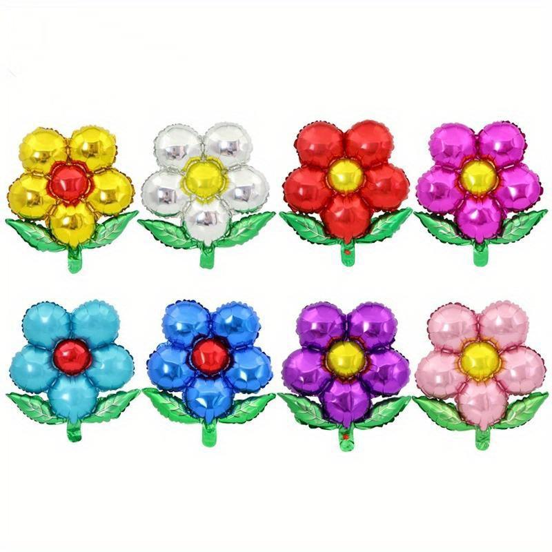 10Pcs 18Inch Flower Foil Balloons Leaf Flower Baloon Birthday Party Wedding Decorations Party Suplies