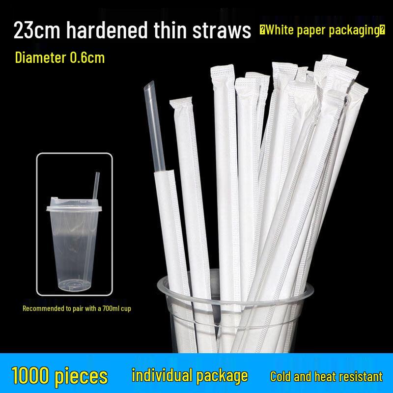 Disposable High-Temperature Resistant Clear Thin Straws