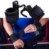 1 Pair Weight Lifting Hooks Heavy Duty High Strength Great Friction Anti-slip Fasten Tape Stainless Lifting Wrist Straps Power