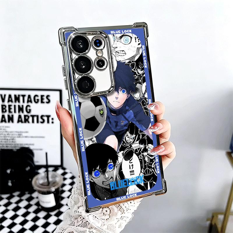 Anime Blau L-Lock Manga Weiche Handyhülle Für Samsung Galaxy S26 Ultra S25 Edge S24 FE S23 Plus S22 S21 + S20 Beschichtung Anti-Fall Fu
