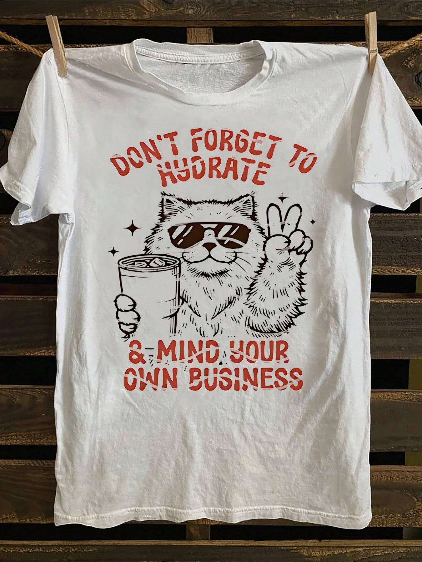 

Mens Retro Punk Rock Graphic T Shirt Heavyweight Humorous Dont Forget to Adorable 6 Minute Mind Your Own Business Print 4XL