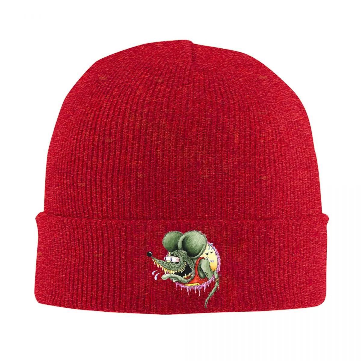 

New Tales Of The Rat Fink Beanie Hats Meme Skullies Beanies Kpop Warm Unisex Women Caps Spring Pattern Fashion Bonnet Hats Gif