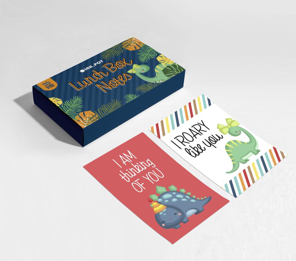 Inkdotpot Lunch Box Notes For Adults Teens, Motivation Inspiration Affirmation Cards, Pack of 36, Unique Assorted Designs (Mermaid