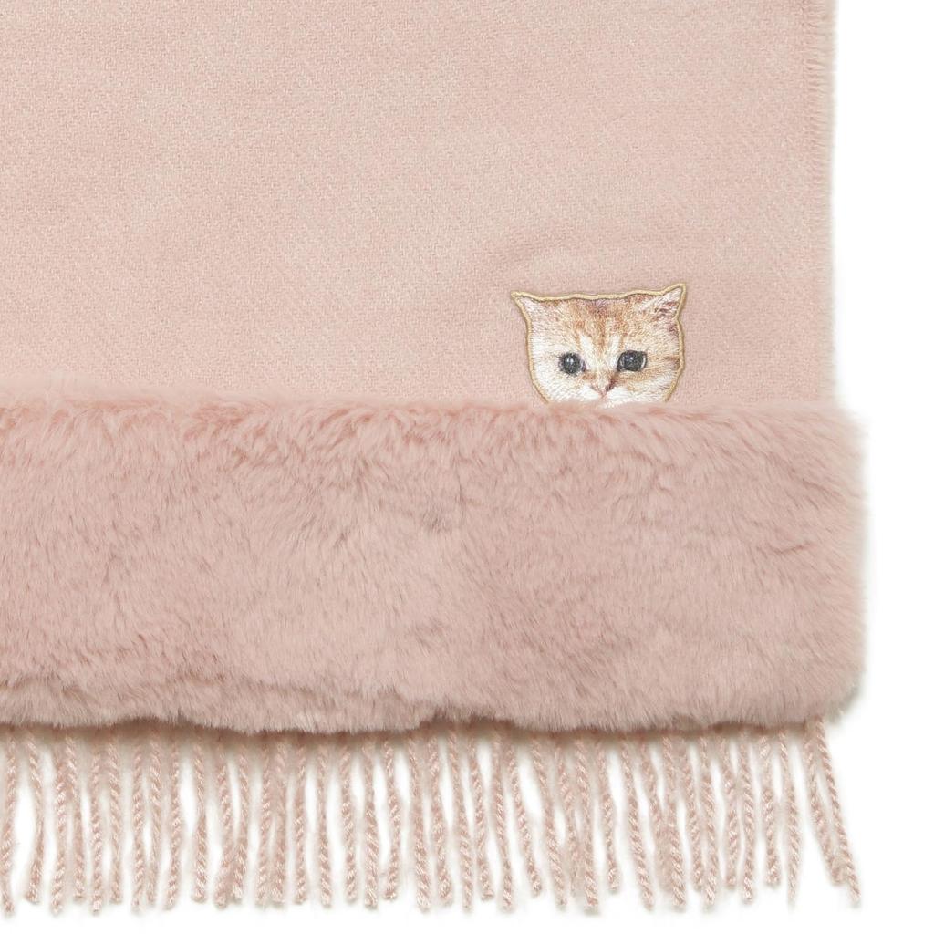 Paul Joe Moonbat Katze Fellschal mit Marken-Blassrosa & (44586) Verpackung,