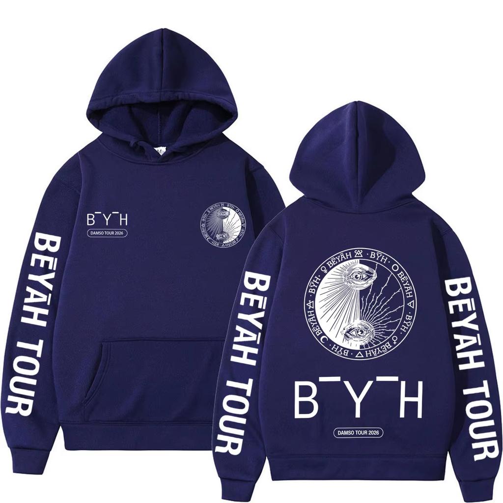 Rapper Damso Beyah Tour 2026 Merch Hoodie Men Women Hip-hop Pullover Long Sleeves Loose Casual Fashion Hoodie