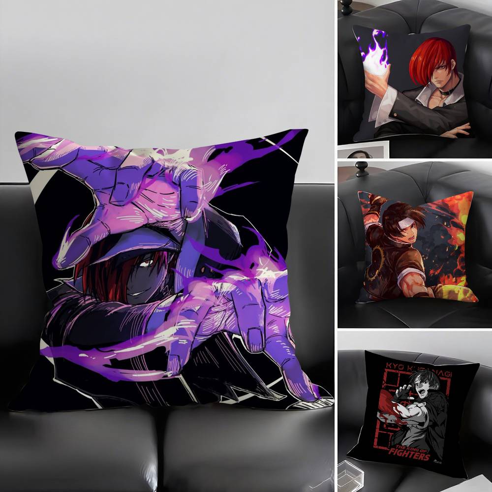 K-KOF The King of F-FighterS Pillow Case Home Dorm Chair Back Short Plush Double-sided Printing Office Nap Time Cushion Cover