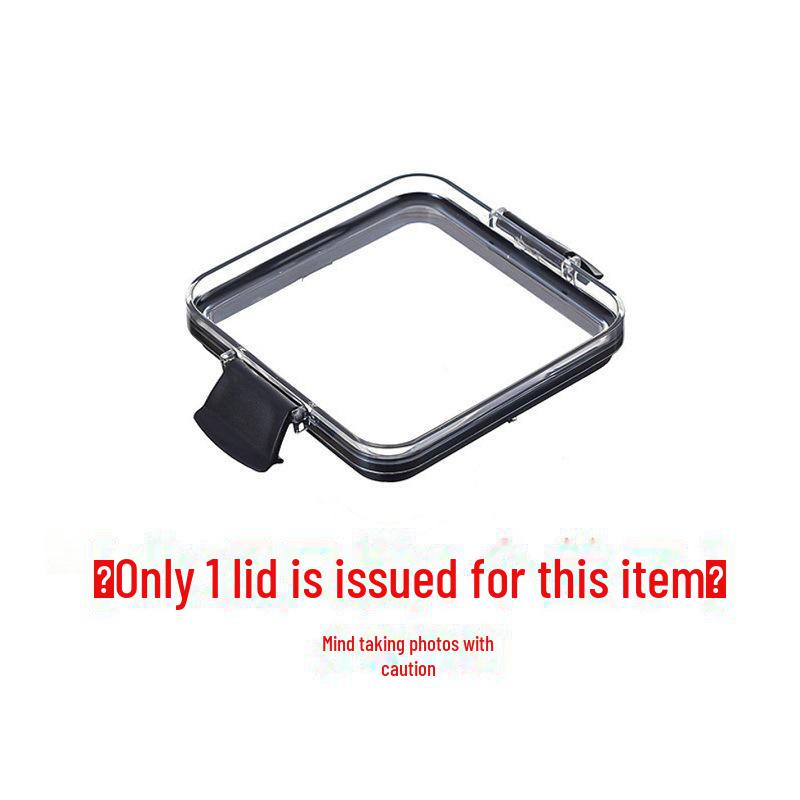 Verdicktes transparentes quadratisches Glas zur Aufbewahrung von Vollkornprodukten, Snacks und Tee