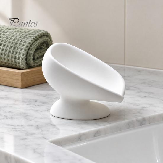 Modern Decorative Soap Case 3D Printed Dish, Self Draining Bar Holder for Bathroom Minimalist Decor Sink Countertop, Raised Tray Kitchen and
