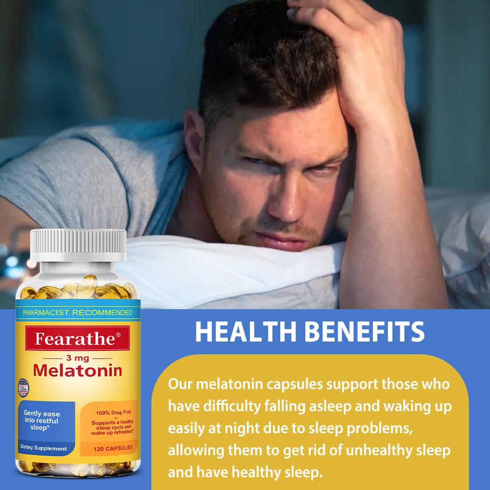 Integratore sonno 3 mg, 120 capsule - 3 mg per capsula, senza OGM, senza glutine