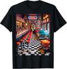 Vintage 1960s American Diner T-Shirt Featuring Classic Cars