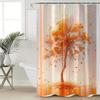 Autumn Tree Shower Curtain - Digital Print, Water-Resistant Polyester, Includes Hooks, All-Season Bathroom Accessory