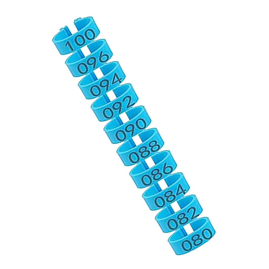 Efficient Poultry Leg Rings Foot Rings Pack of 100 Identification Leg Bands Numbered Clip On Poultry Leg Rings for Farm
