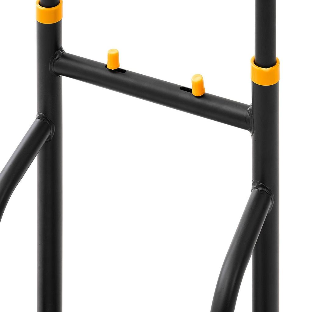 Stair Climbing Cart, 150 kg Stair-Climbing Capacity, Heavy-Duty Folding Trolley Cart with Telescoping Handle, 6 Wheels and 2 Bungee Cords, Stair