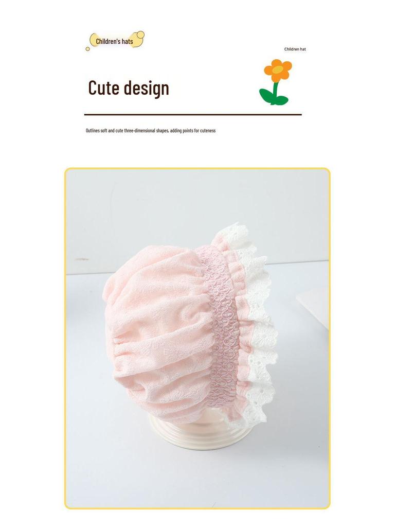 New Autumn & Winter Baby Lace-Trimmed Knitted Warm Fisherman Hat