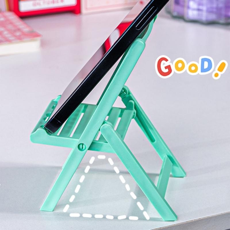 Foldable Phone Stand for Desk Chair Shape Cellphone Holder Portable Cellphone Cradle Desktop Dock Universal