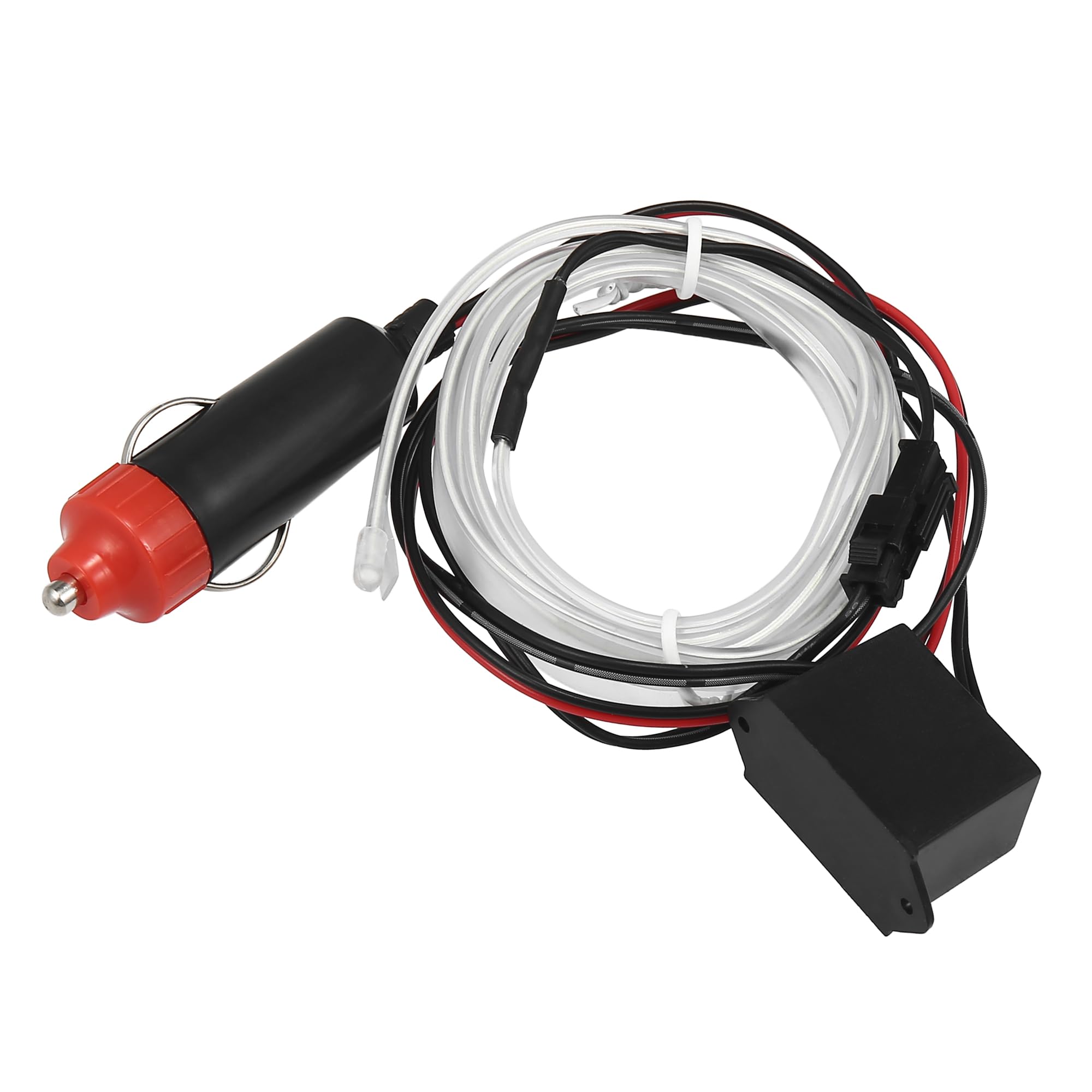 

X AUTOHAUX Neon EL Wire String Strip Ice Blue Cold Light Glow String Strip 7.6 month