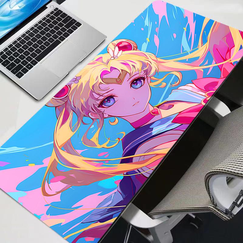 Large Mouse Pad Office Desk Mats PC Gaming Accessories Kawaii MousePads SSailor Moon Designed specifically Laptop Keyboard Mat