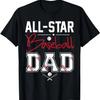 All Star Baseball Dad Daddy Of The Birthday Boy Sports Papa T-Shirt