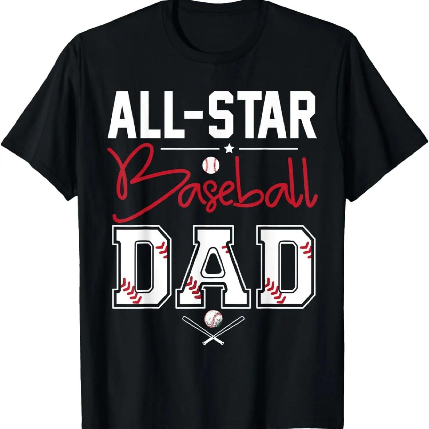 All Star Baseball Dad Daddy Of The Birthday Boy Sports Papa T-Shirt S