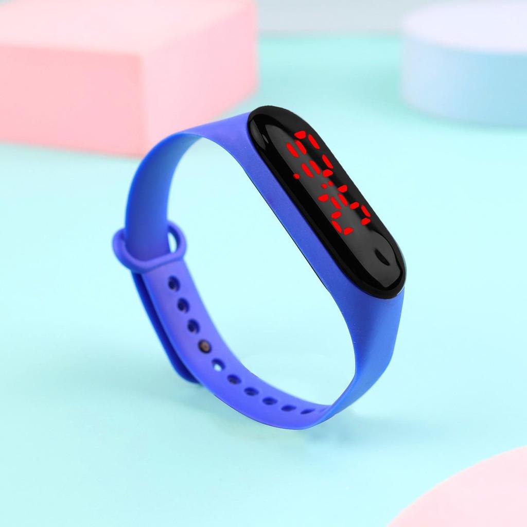Primary School Student LED Touchscreen Waterproof Sport Watch with Red Light