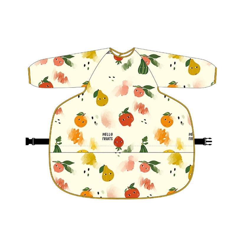 Śliniaki dla maluchów z długim rękawem, pełne ubranko ochronne, śliniaki niemowlęce z rękawami, ulepszenia dla dziecka