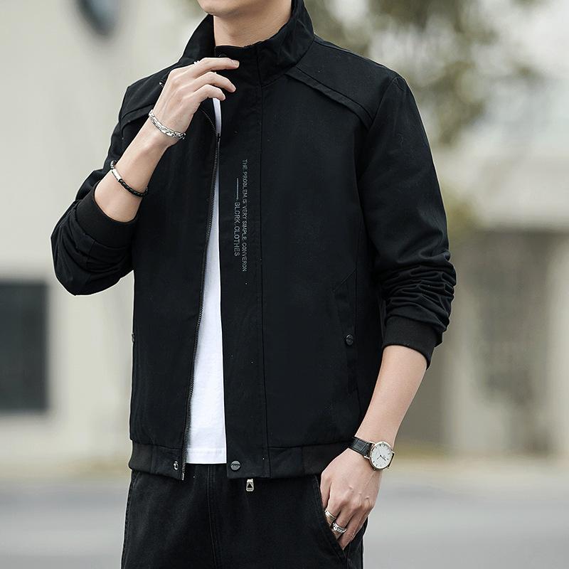 Coat Men's Spring and Autumn Casual Men's Top Autumn New Tooling Clothes Trendy Men's Jacket