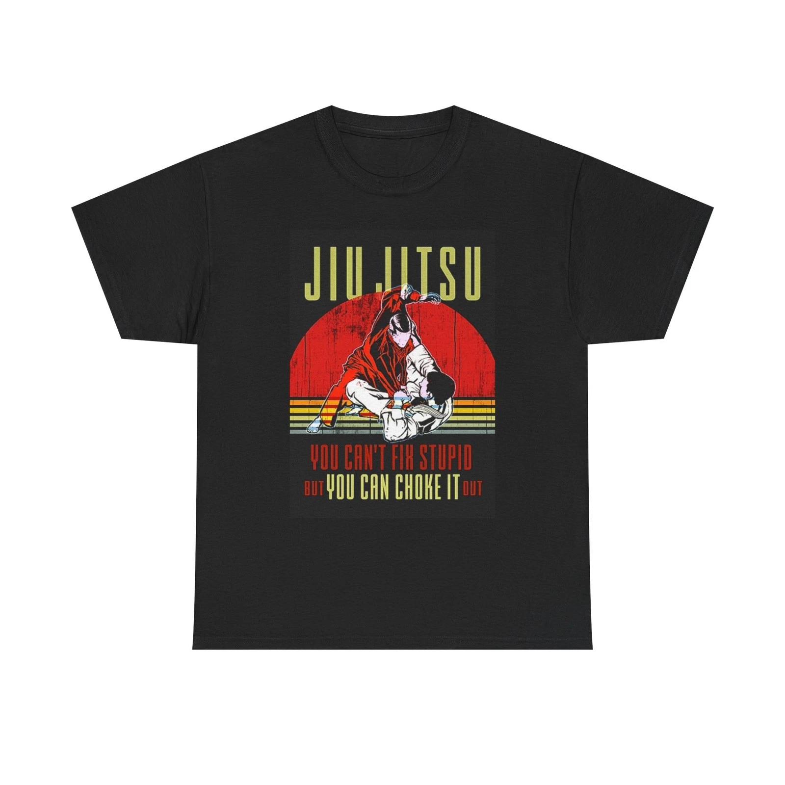 

Jiu Jitsu Graphic T Shirt Retro GYM Choke It Unisex Heavy Cotton Tee 4XL