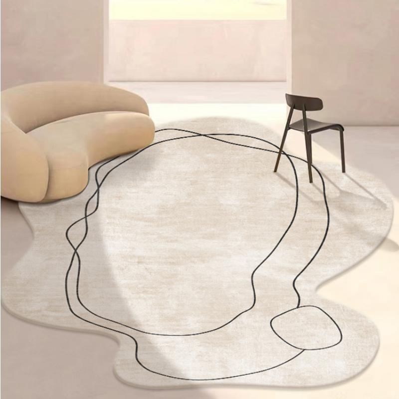 Ins Style Irregular Carpets for Living Room Decoration Rugs for Bedroom Decor Carpet Short Pile Floor Mat Home Non-slip Area Rug