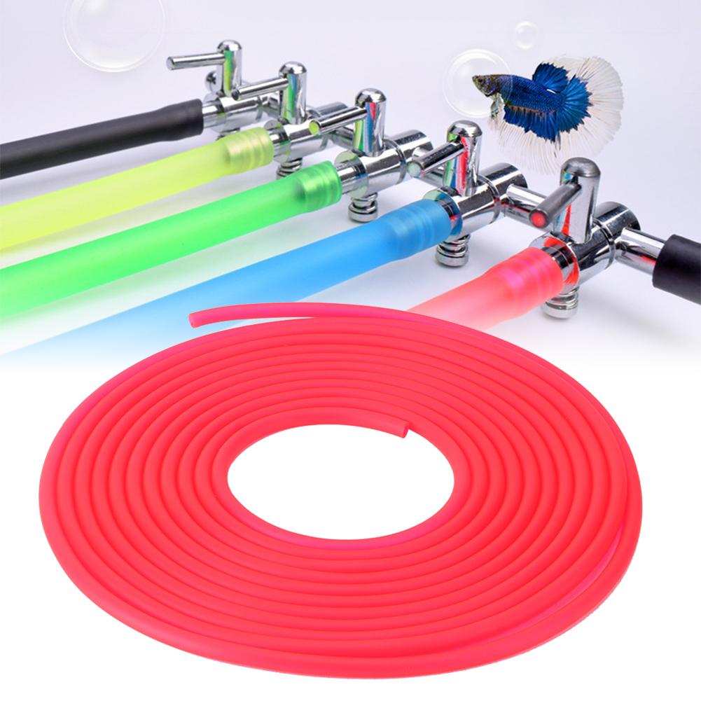5m Aquarium Air Pump Tube Soft Silicone Acuarios Oxygen Hose for Fish Tank(red)