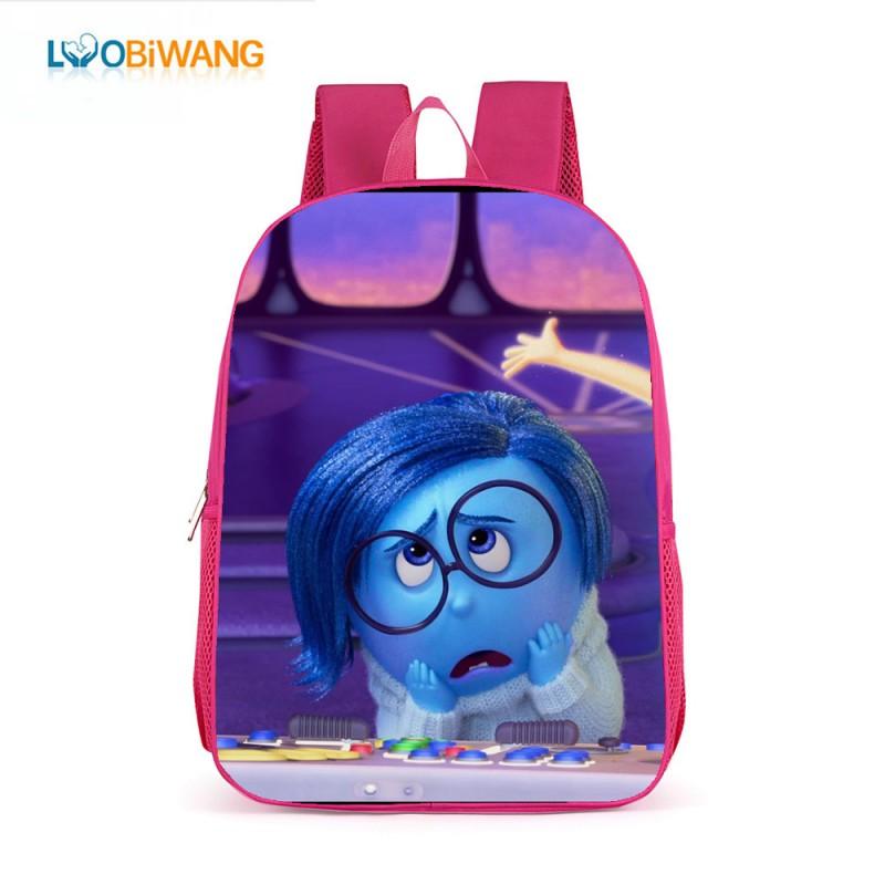 Inside Out 2 Kids School Backpack 17 Inch Oxford Fabric Bag Girls Boys Lightweight Anti-Theft Comfortable Student