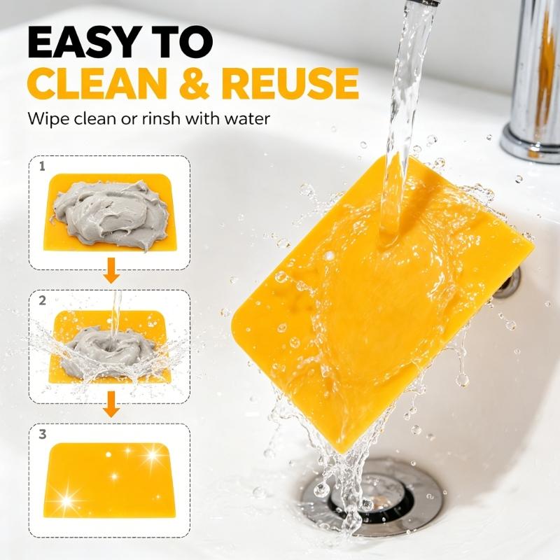Plastic Film Scraper Set Flat Squeegee Body Filler Spreader for Auto Film Fitting, Clear Film Application and Panel Wiping