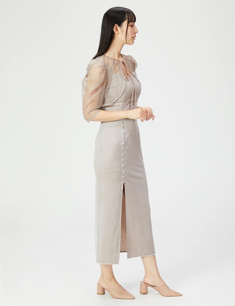 Snidel Lace Bolero Layered Tight Slit Dress SWFO224084 PBEG 1 Women's