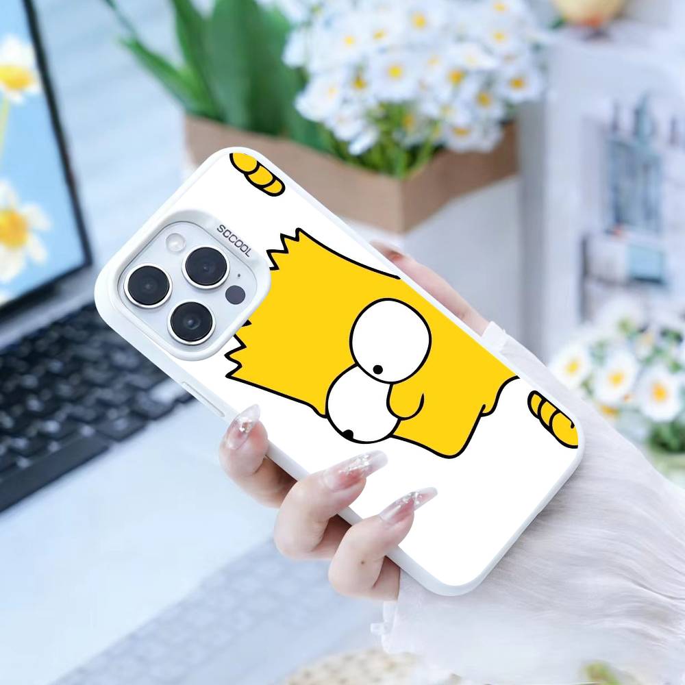 Anime T-The S-Simpsons-s  Phone Case For iPhone 16,15,14,13,12,17,Pro,MAX white Matte Shockproof Cover
