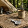 304 Stainless Steel Outdoor Camping Kitchen Foldable Spatula Portable Cooking Utensil for Hiking Backpacking and Travel