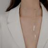 Elegant Triangle Pendant Necklace Adjustable Long Necklace Tassels Necklace  Female Jewelry