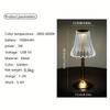 1 elegante dreifarbige LED-Kristall-Tischlampe, Sockel aus Schmiedeeisen, anpassbare Atmosphäre – ideal für gehobene Restaurants und Gaststätten