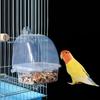Bird Feeder Transparent Parrot Food Box Spill proof Cup Bird Automatic Feeder
