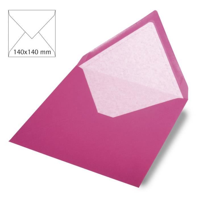 Enveloppe carrée, FSC Mix Credit, rosé, 140x140mm, 90g / m², 5 pces {couleur}