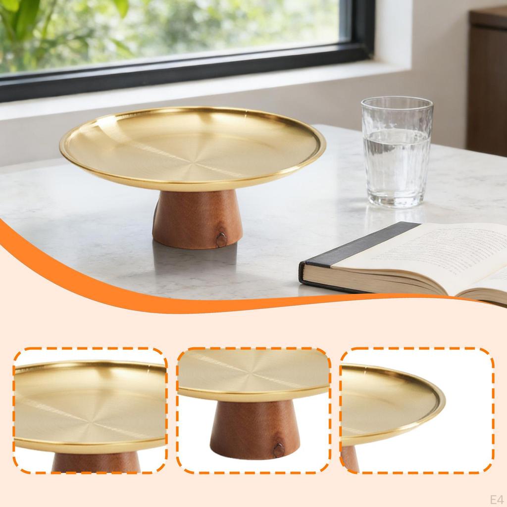 Pedestal Fruit Bowl Decorative Multifunctional Aesthetic Snack Candy Storage Tray Plate