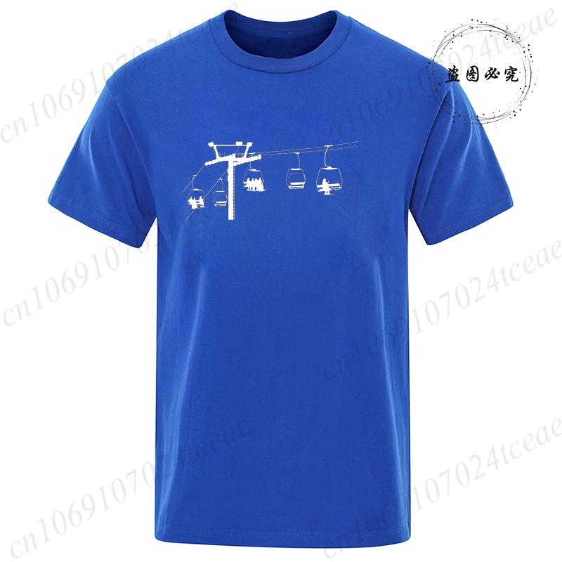 New Ski Lift T-Shirt Mens Ladies Unisex Skiing Gift Extreme Sports Tees Skier Casual Pride T Shirt Men Unisex Fashion Tshirt Top